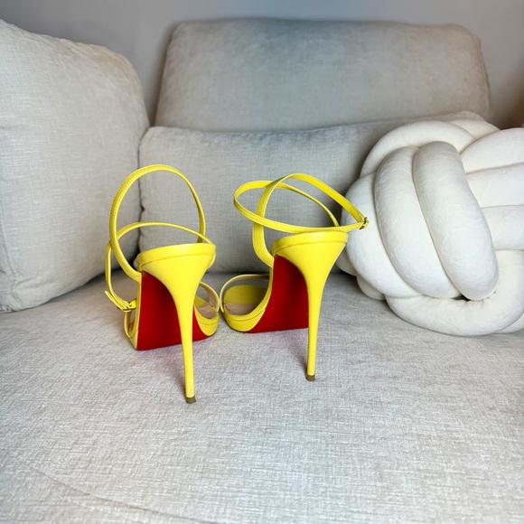 Christian Louboutin Yellow Heels 38.5 - Picture 4 of 8
